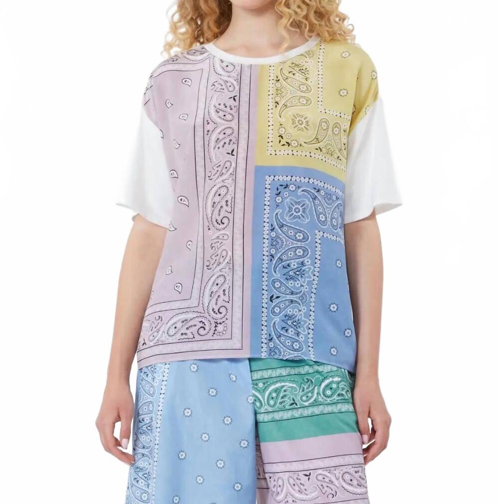 NEW WEEKEND MAX MARA pampas bandana top in multicolor